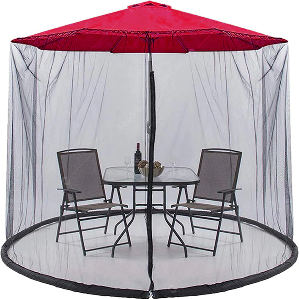 Cheap Goat Tents 300x230cm Cover Parasol Anti Mosquito Installation Straight Outdoor Umbrella Cover Mosquito Net Mesh Garden Deck Tents 